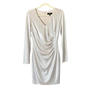 Guess Women’s Dress Size 8  Champagne Ruched Silky Material Party Cocktail Date